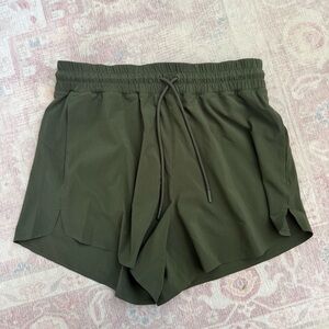 Athletic green unlined shorts